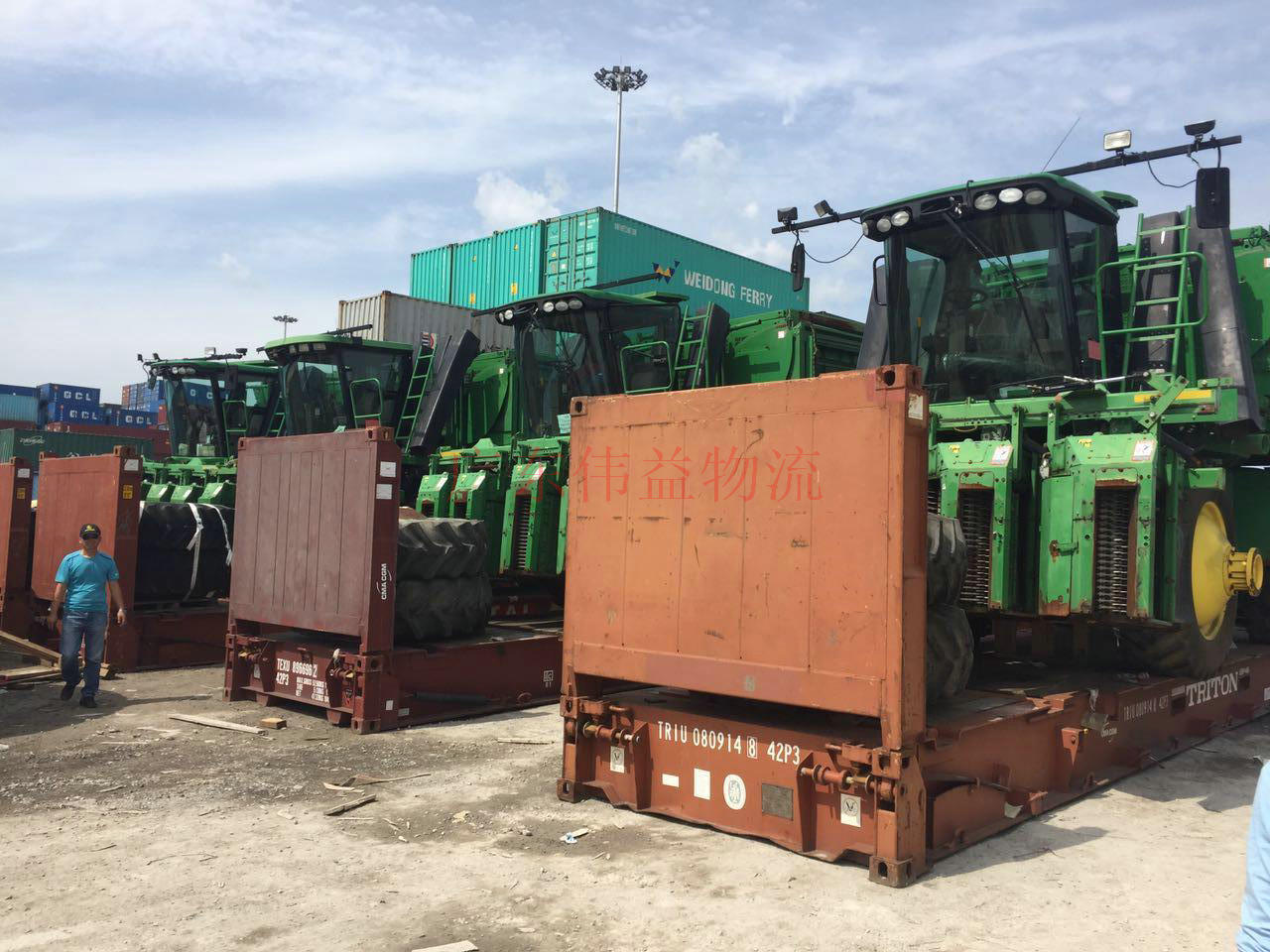 美國(guó)棉花采摘機(jī)進(jìn)口海運(yùn)天津港清關(guān)，物流服務(wù)